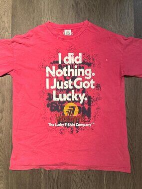Vetements Pink “I did nothing. I Just Got Lucky. The Lucky T-Shirt Company 777”